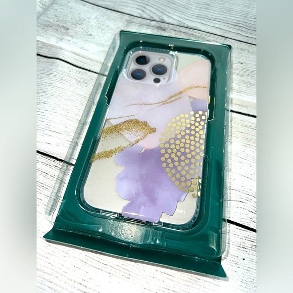 Protect Onn iPhone 13 Case. Clear w/Purple & Gold 10ft Drop Protection NWT - Picture 2 of 3